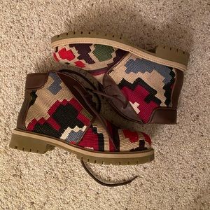 Funky Turkish carpet boots